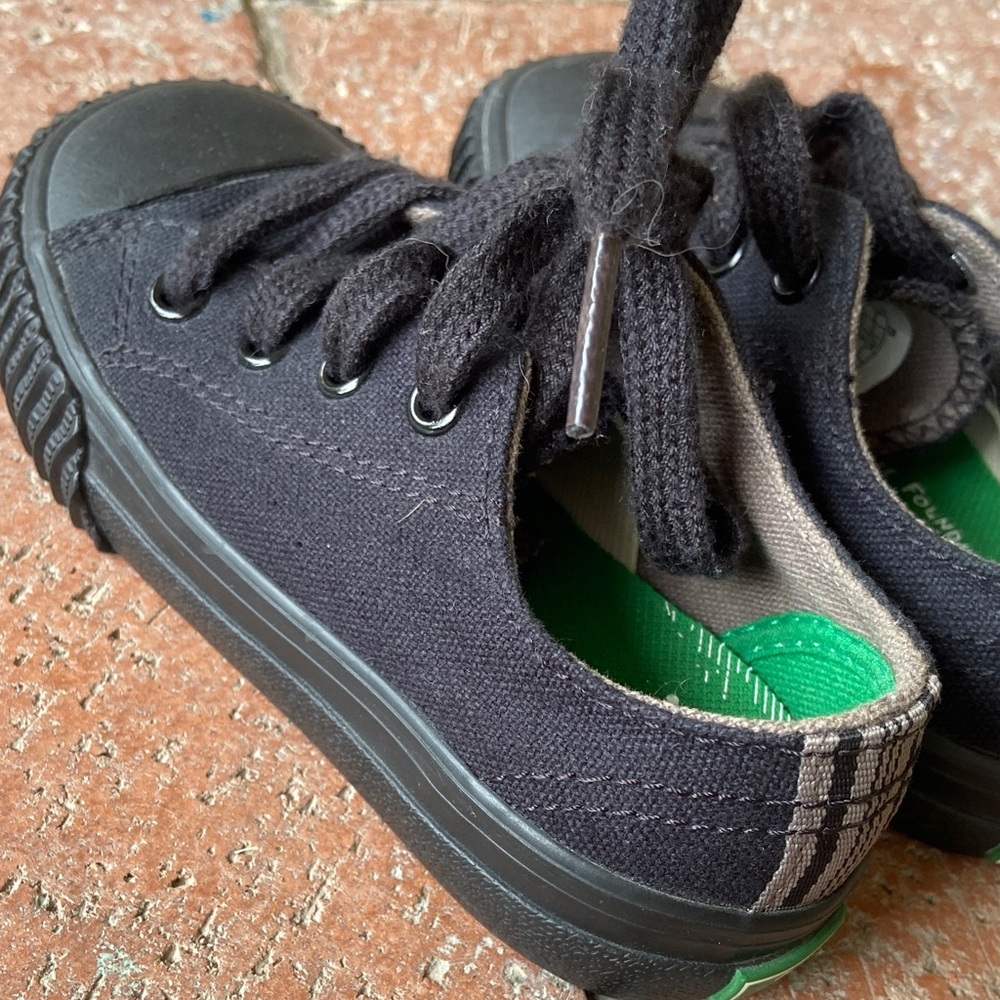 NBW P.F. Flyers Kids Black Canvas Sneakers - Picture 8 of 9